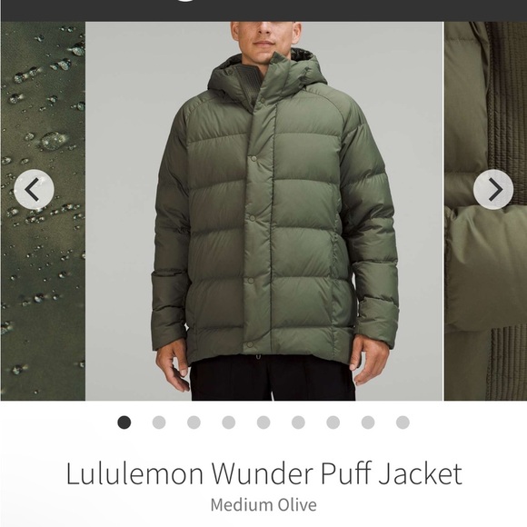 MENS M LULULEMON OLIVE GREEN JACKET - Picture 6 of 13